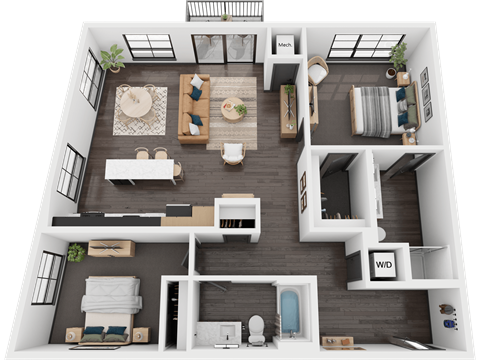 Carbon31 Birch 8 two bedroom layout